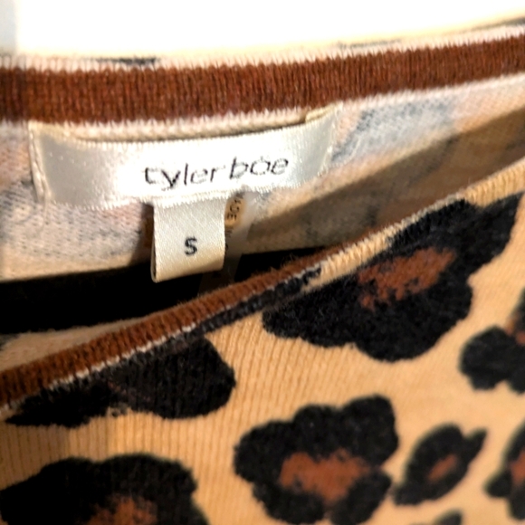 Tyler Boe Leopard Print Cashmere Blend Sweater S - Picture 2 of 9